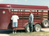 Frank and Randy w/ Snake in Trailer